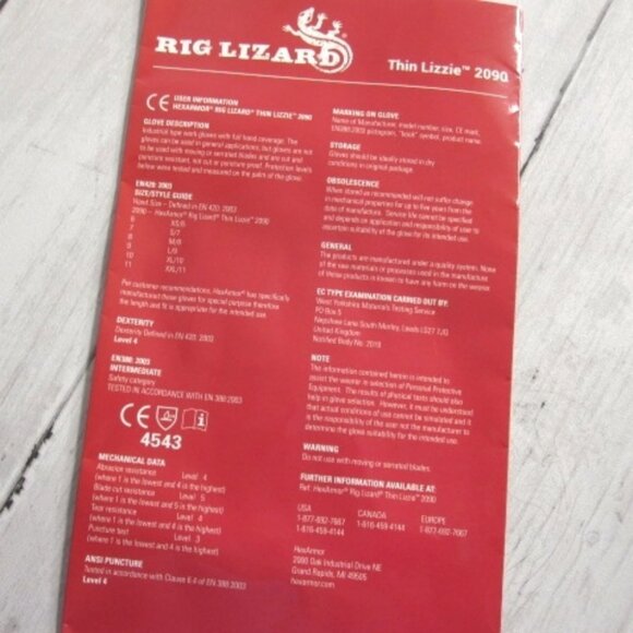 HexArmor Men's Size 7 S Work Gloves Cut Puncture Resistant Rubber Coated - Picture 10 of 10